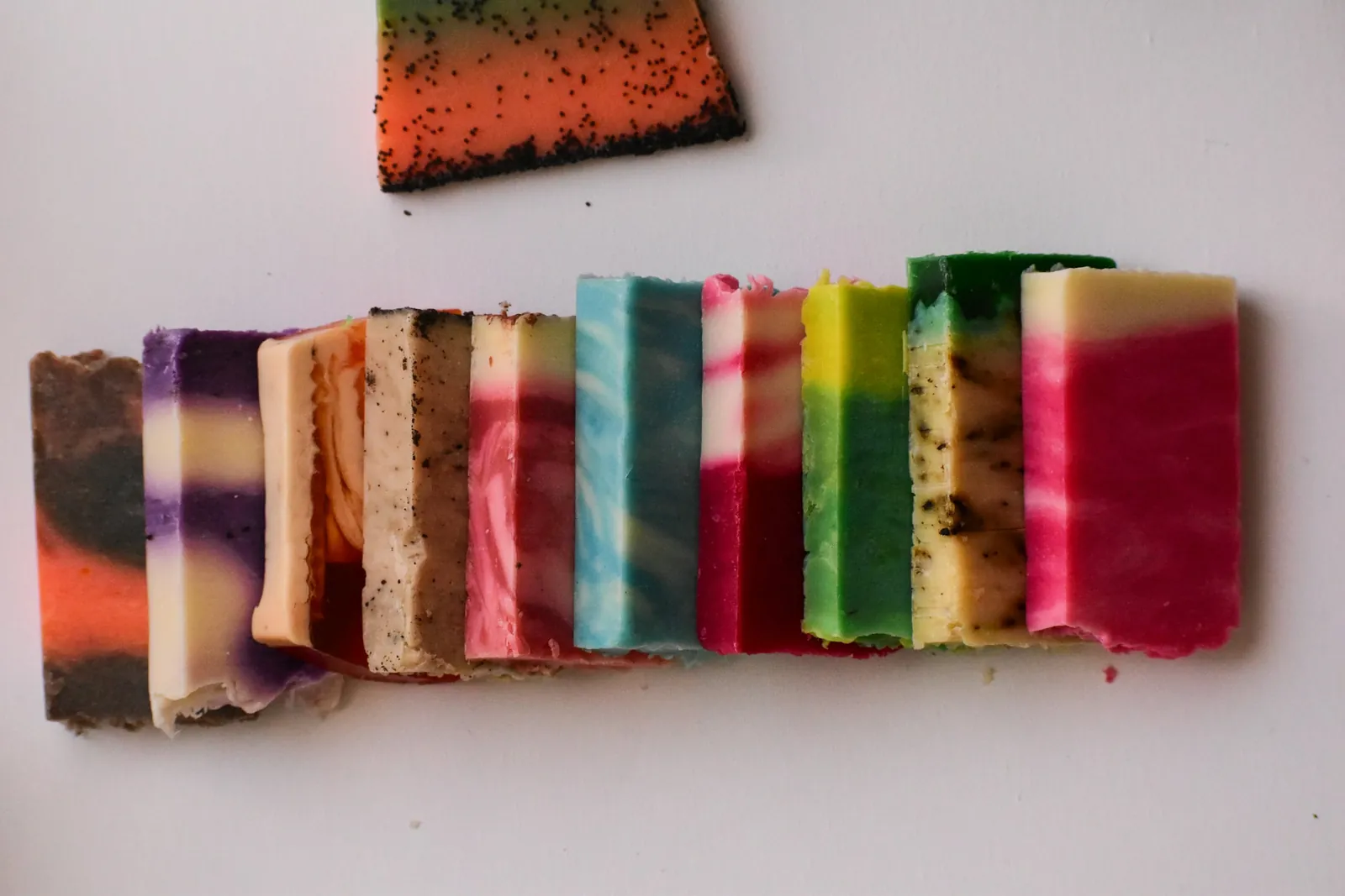 Bars of soap made from oleochemical raw materials